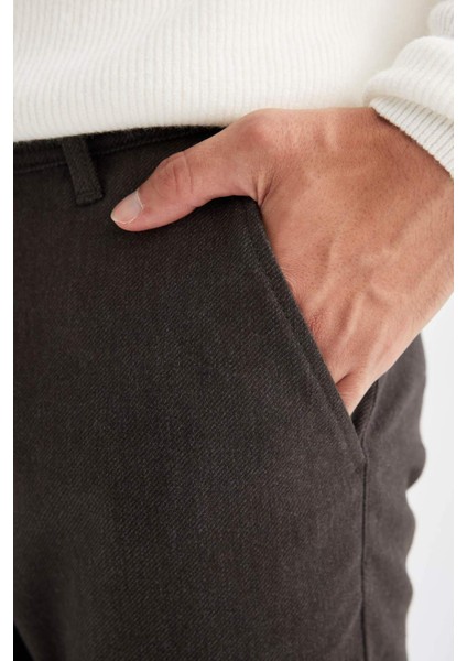 Chino Pantolon Regular Fit Normal Kesim Cepli Düz Paça D1050AX24WN