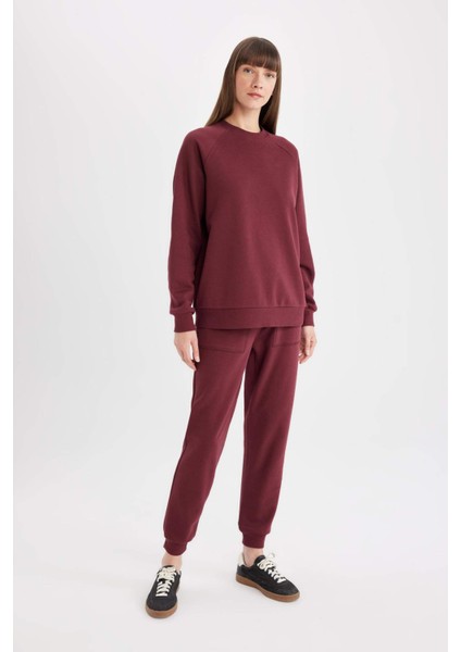 Regular Fit Jogger Eşofman Altı Basic Düz Beli Lastikli Bağcıklı Cepli V2699AZ24WN