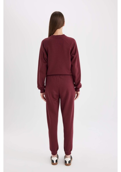 Regular Fit Jogger Eşofman Altı Basic Düz Beli Lastikli Bağcıklı Cepli V2699AZ24WN
