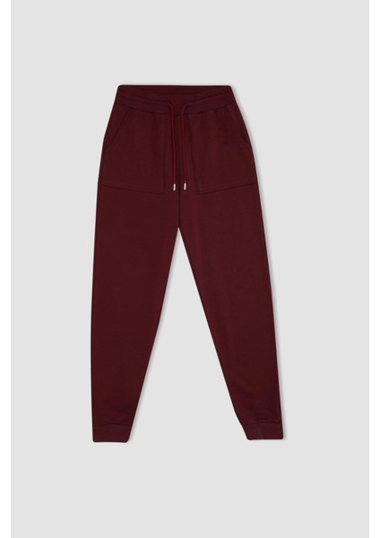 Regular Fit Jogger Eşofman Altı Basic Düz Beli Lastikli Bağcıklı Cepli V2699AZ24WN
