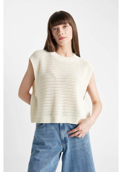 Relax Fit Bisiklet Yaka Triko Süveter D4266AX24SM