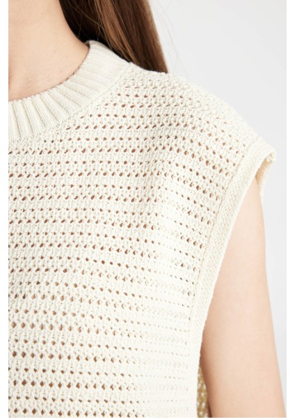 Relax Fit Bisiklet Yaka Triko Süveter D4266AX24SM