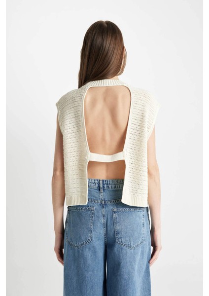 Relax Fit Bisiklet Yaka Triko Süveter D4266AX24SM