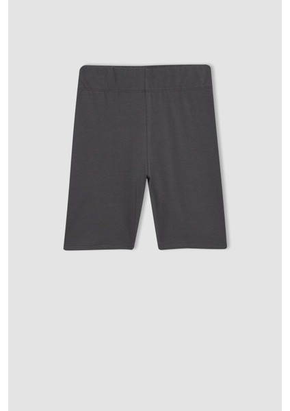 Kız Çocuk 2'li Takım Baskılı Kısa Kollu Tişört Tayt