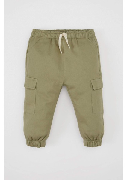Erkek Bebek 2'li Takım Baskılı Sweatshirt Kargo Cepli Beli Lastikli Pantolon D3348A524AU