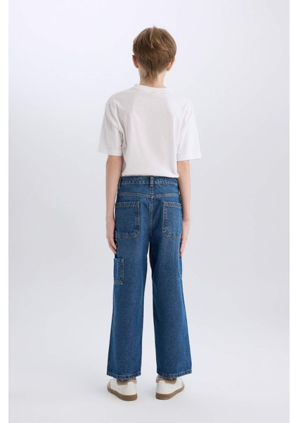 Erkek Çocuk Wide Leg Jean Pantolon