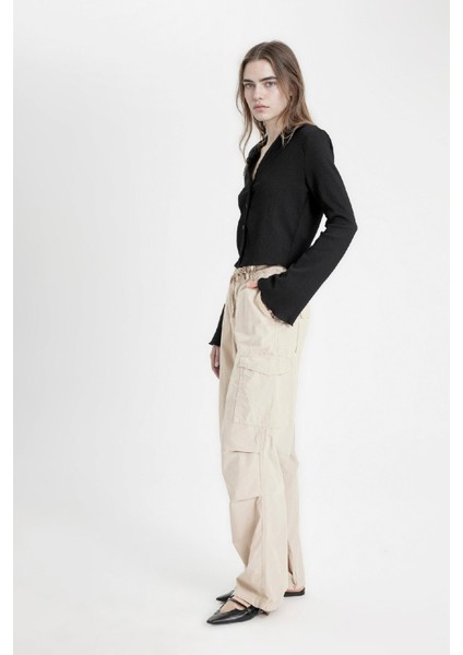 Coool Paraşüt Poplin Pantolon Basic Düz Cepli Beli Lastikli A6266AX24AU