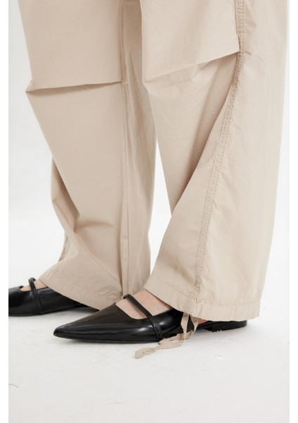 Coool Paraşüt Poplin Pantolon Basic Düz Cepli Beli Lastikli A6266AX24AU