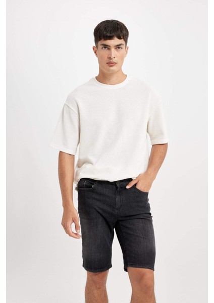 Regular Fit Jean Bermuda Şort D3960AX24SM