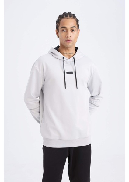 Fit Standart Fit Kapüşonlu Basic Düz Sporcu Sweatshirt D3736AX24WN