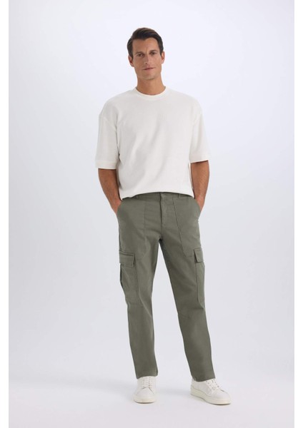 Yazlık Kargo Cepli Düz Paça Pantolon B4142AX24AU