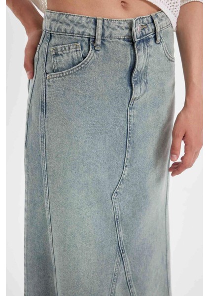 Fashion Fit Cepli Jean Maxi Etek D4420AX24AU