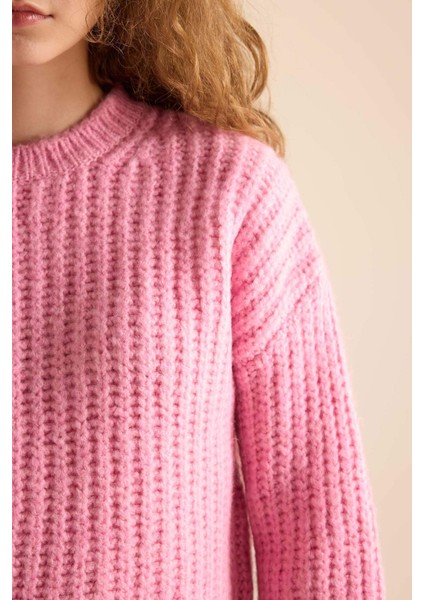 Coool Oversize Geniş Kalıp Bisiklet Yaka Triko Kazak V1811AZNS