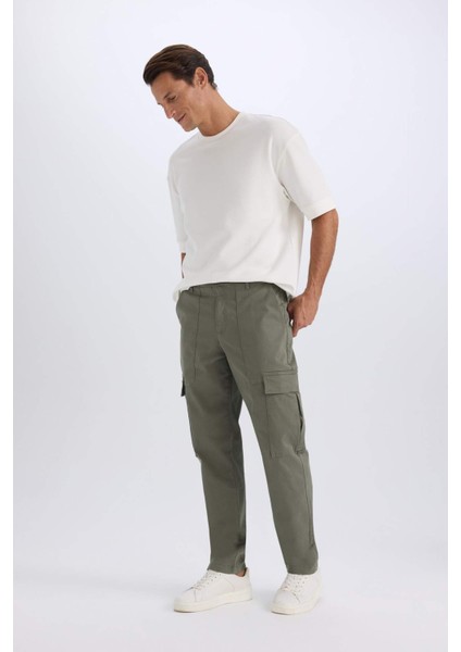Yazlık Kargo Cepli Düz Paça Pantolon B4142AX24AU