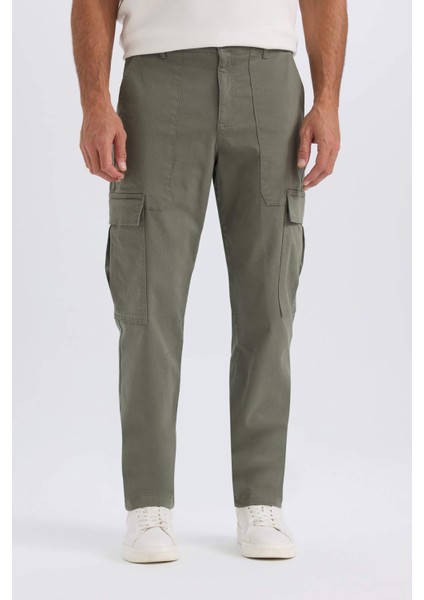 Yazlık Kargo Cepli Düz Paça Pantolon B4142AX24AU