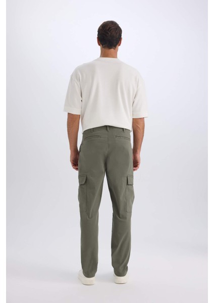 Yazlık Kargo Cepli Düz Paça Pantolon B4142AX24AU