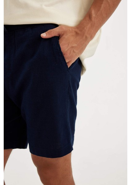 Relax Fit Pamuklu Bermuda Şort D1051AX24SM