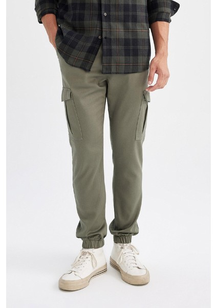 Jogger Taktik Pantolon Kargo Cepli Beli Bağcıklı Lastikli Paça D1044AX24AU