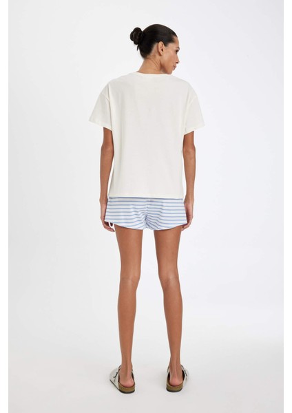 Fall in Love Disney Dumbo Regular Fit Kısa Kollu Şortlu Pijama Takımı D4473AX24HS