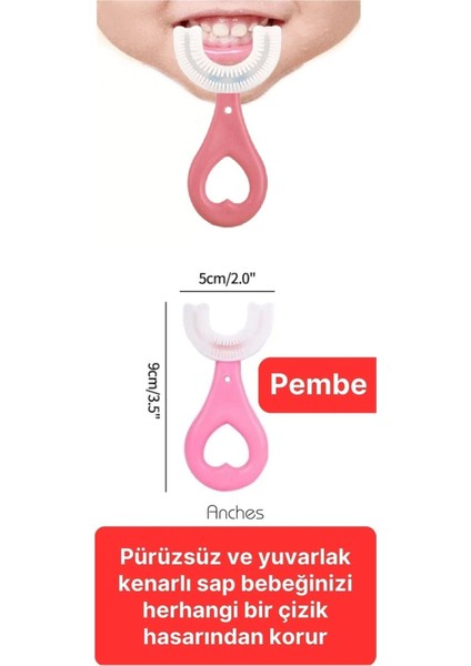 U Şeklinde Yumuşa Silikon Bebek-Çocuk Diş Fırçası Diş Kaşıma