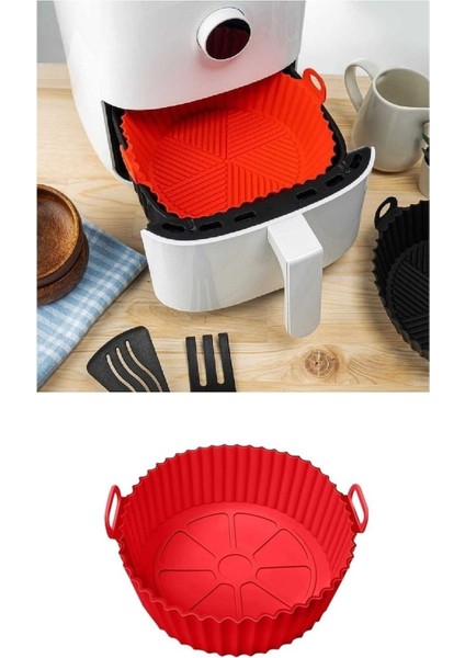 Tüm Airfryer'lere Uyumlu Silikon Yapışmaz Pişirme Kabı Yıkanabilir Kullanışlı Silicon Kap modelleri