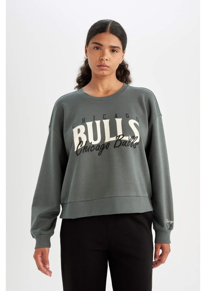 NBA Chicago Bulls Bisiklet Yaka Sweatshirt C8247AX24AU