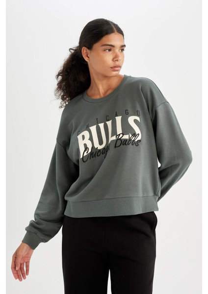 NBA Chicago Bulls Bisiklet Yaka Sweatshirt C8247AX24AU
