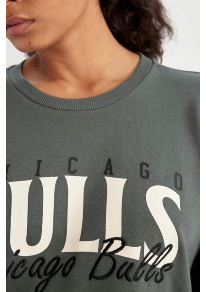 NBA Chicago Bulls Bisiklet Yaka Sweatshirt C8247AX24AU