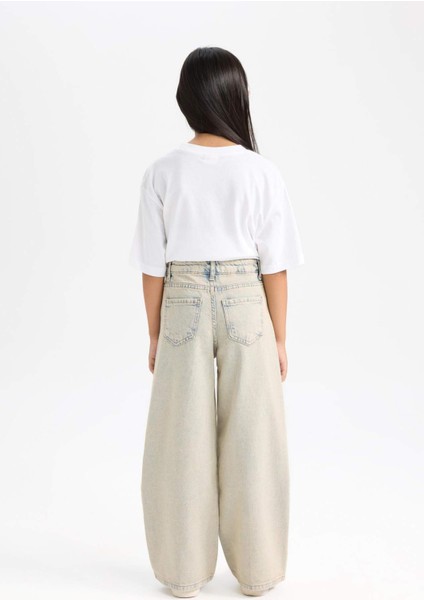 Kız Çocuk Wide Leg Geniş Bol Paça Cepli Pantolon D3720A824WN