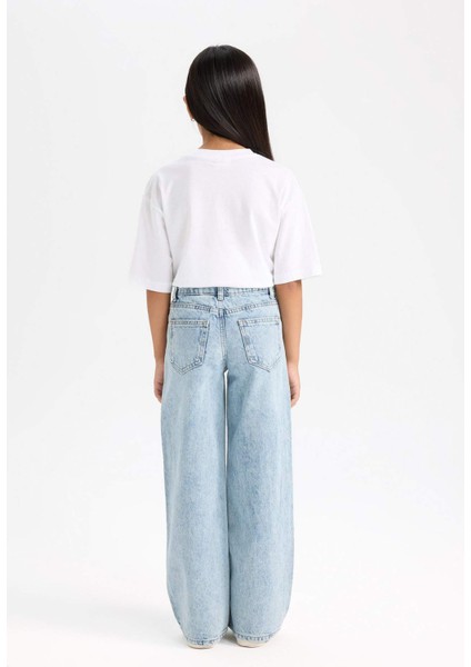 Kız Çocuk Wide Leg Geniş Bol Paça Cepli Pantolon D3719A824WN