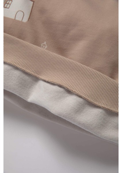Erkek Bebek 2'li Takım Desenli Sweatshirt Beli Lastikli Eşofman Altı D4692A524AU
