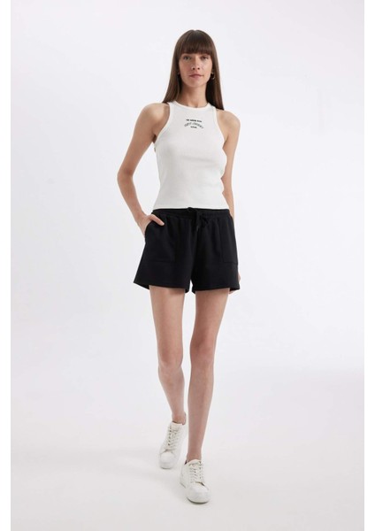 Regular Fit Basic Düz Bermuda Şort D3327AX24SM