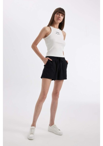 Regular Fit Basic Düz Bermuda Şort D3327AX24SM