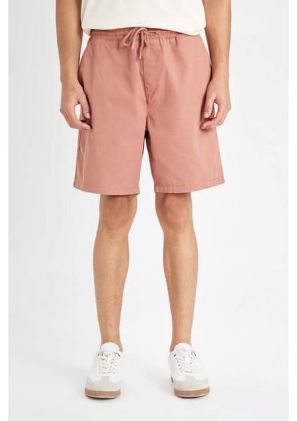 Relax Fit Gabardin Bermuda Şort D4697AX24HS