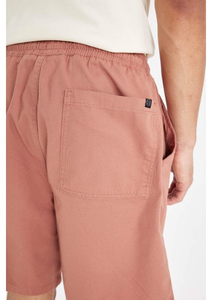 Relax Fit Gabardin Bermuda Şort D4697AX24HS