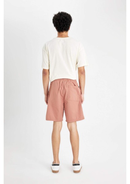 Relax Fit Gabardin Bermuda Şort D4697AX24HS