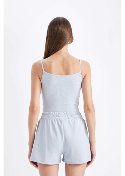 Regular Fit Yuvarlak Yaka Fitilli Kaşkorse Basic Düz Atlet D3326AX24SM