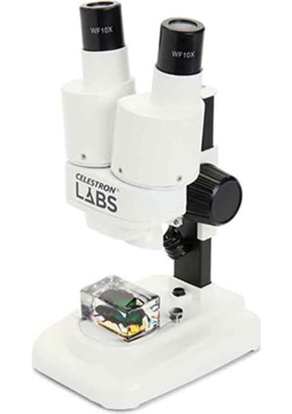 Celestron Labs - Binoküler Stereo Mikroskop - 20X Büyütme - Üst LED Aydınlatması - 2 Numun