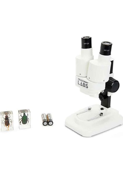 Celestron Labs - Binoküler Stereo Mikroskop - 20X Büyütme - Üst LED Aydınlatması - 2 Numun indirimleri