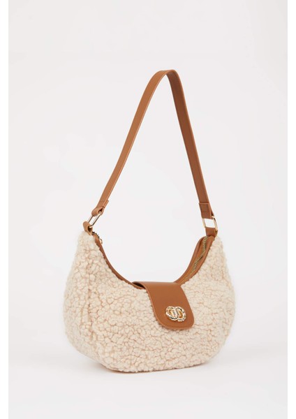 Kadın Suni Deri Pelüş Omuz Çantası D3100AXNS