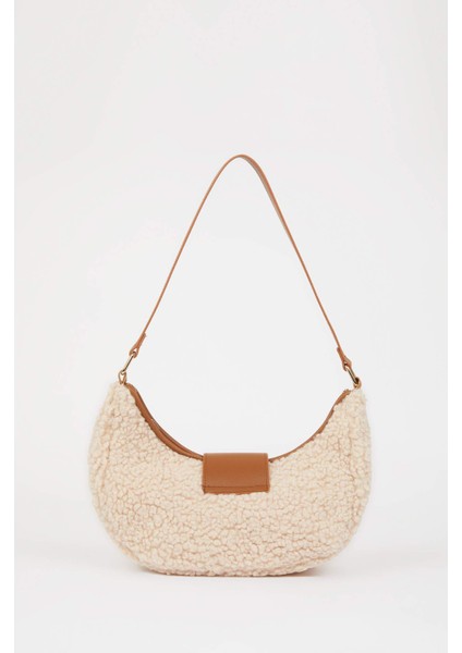 Kadın Suni Deri Pelüş Omuz Çantası D3100AXNS