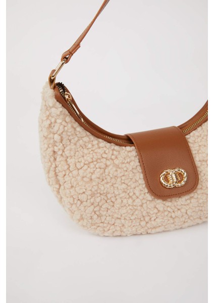 Kadın Suni Deri Pelüş Omuz Çantası D3100AXNS