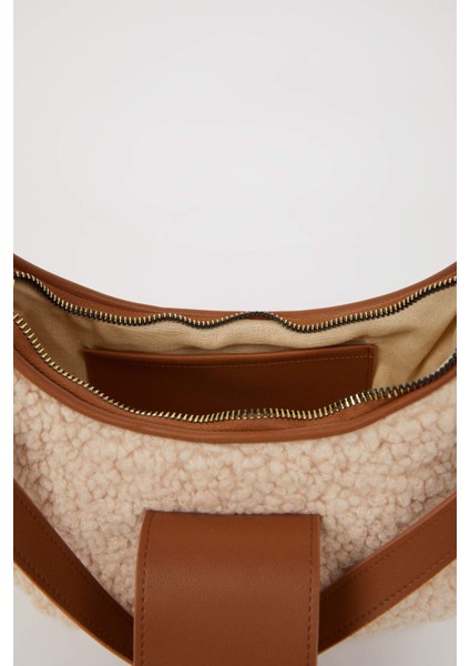 Kadın Suni Deri Pelüş Omuz Çantası D3100AXNS