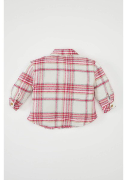 Kız Bebek Ekose Desenli Flanel Uzun Kollu Gömlek D3044A524WN