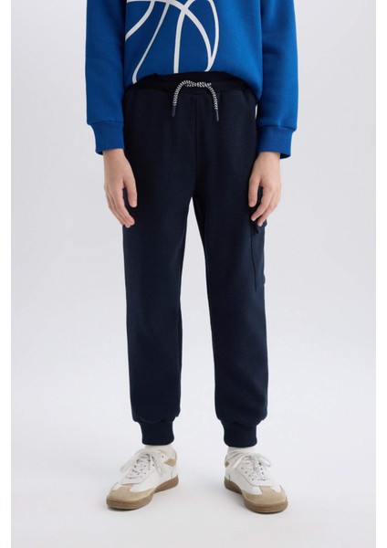 Erkek Çocuk Beli Paçası Lastikli Kargo Cepli Jogger Eşofman Altı Z4094A624WN