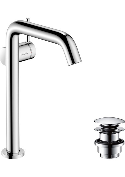 73370000 Tecturis S Tek Lavabo Bataryası 240 Ince Coolstart Ecosmart+ Basmalı Aç Atık Seti