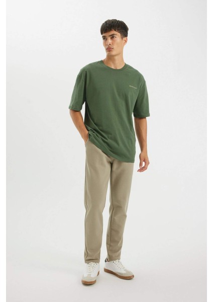 Jogger Kışlık Pantolon Basic Düz Beli Bağcıklı Cepli Düz Paça C6022AX24AU