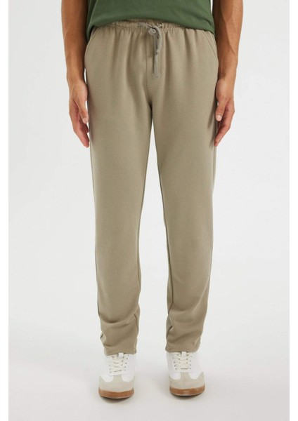 Jogger Kışlık Pantolon Basic Düz Beli Bağcıklı Cepli Düz Paça C6022AX24AU