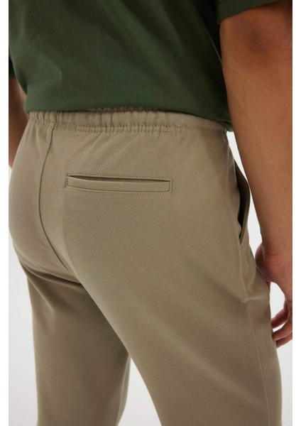 Jogger Kışlık Pantolon Basic Düz Beli Bağcıklı Cepli Düz Paça C6022AX24AU
