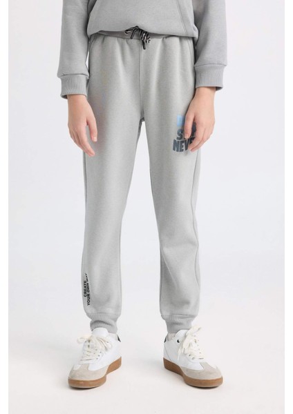 Erkek Çocuk Beli Paçası Lastikli Baskılı Eşofman Altı D3012A824WN